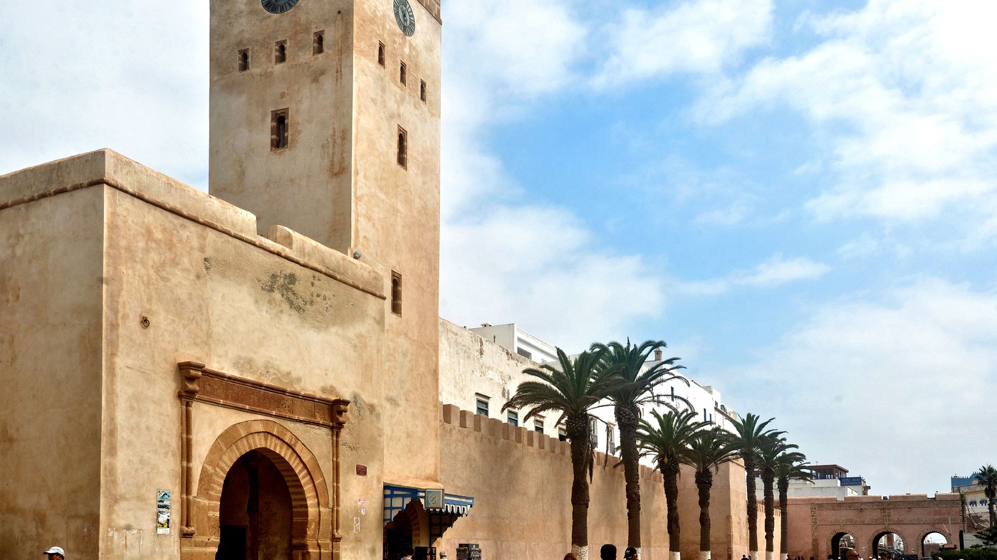 Porte et tour de l'horloge, Skala d'Essaouira