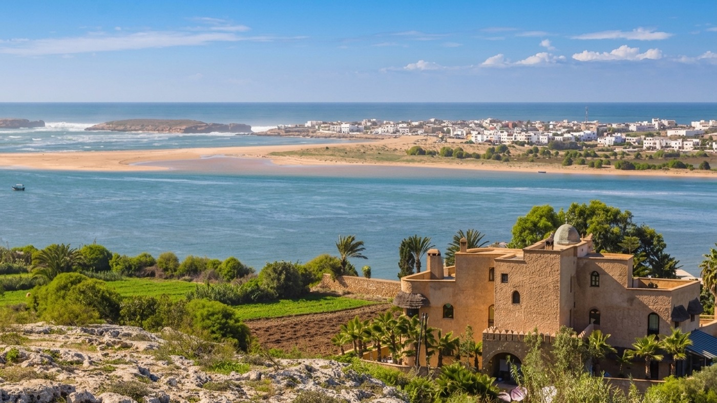 Kasbah surplombant la baie d'Oualidia
